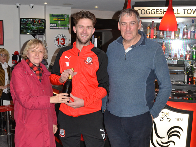 Ross Wall with the Man of the Match Award